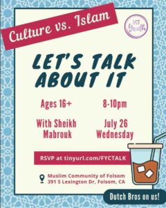 Culture vs. Islam MCFolsom