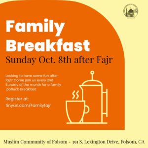 Family Fajr & Breakfast MCFolsom